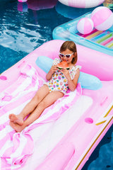 Rainbow Ice Cream Ruffle Swimsuit