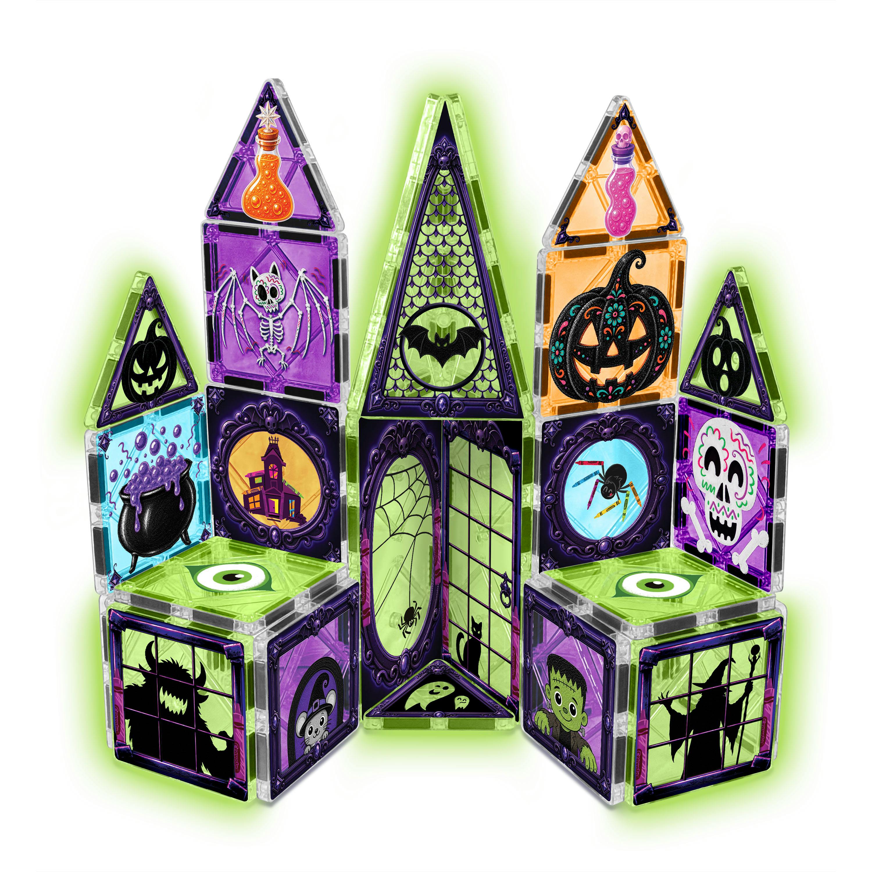 Halloween GLOW Magnetic Tiles 28pc Set