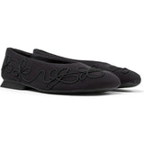 Women's Twins Textile Square Toes Ballerina Shoes