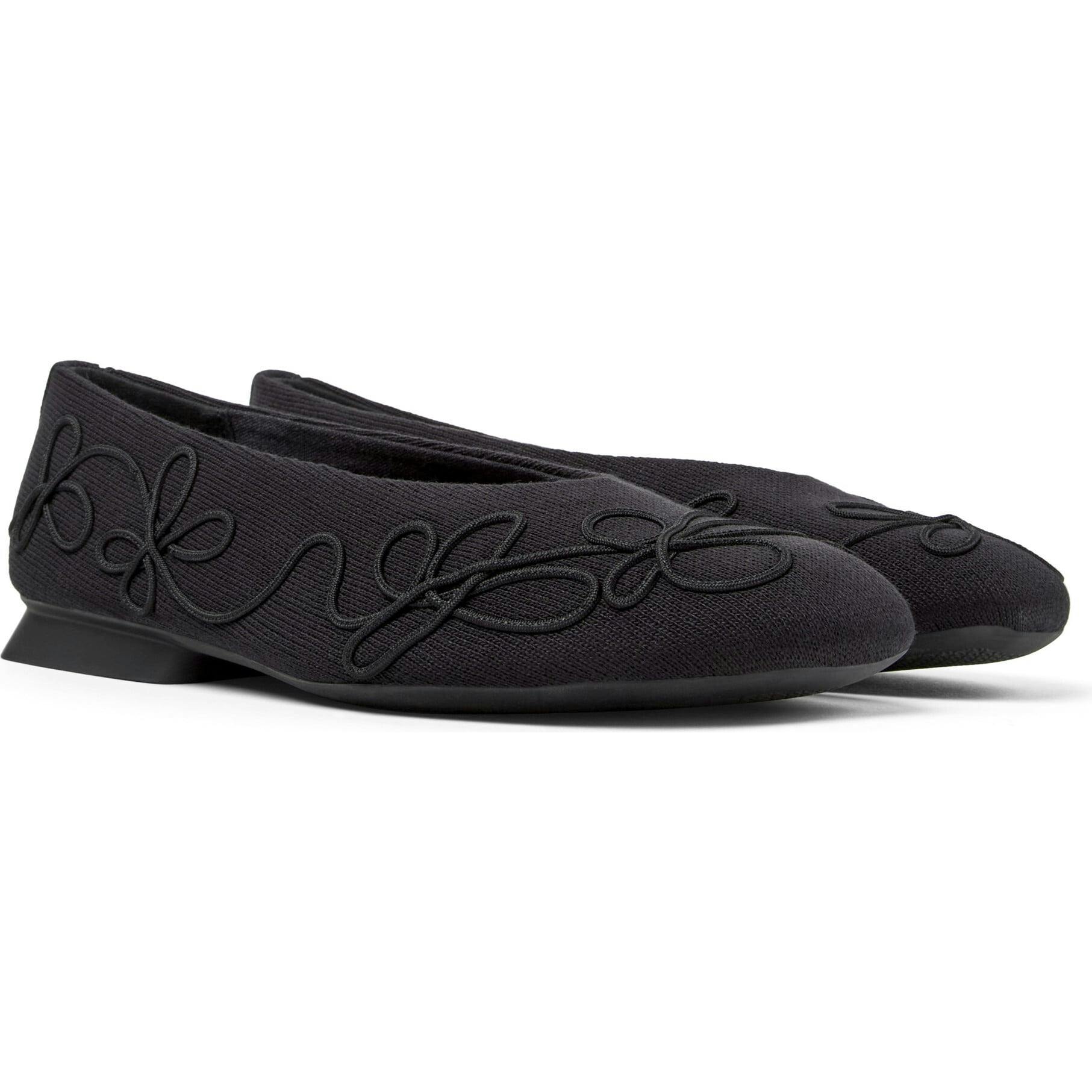 Women's Twins Textile Square Toes Ballerina Shoes