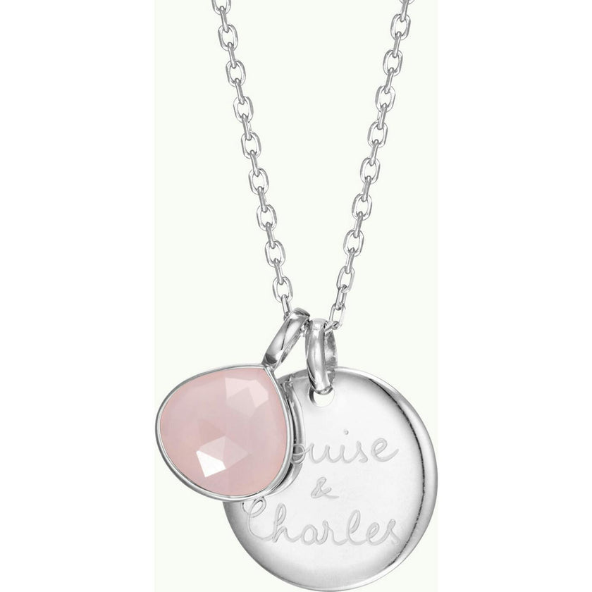 Personalized Gemstone Necklace, Sterling Silver