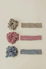 STRIPED OVERSIZED SCRUNCHIE + HEADBAND BUNDLE