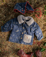 Quilted Jacket in Midnight Bandana