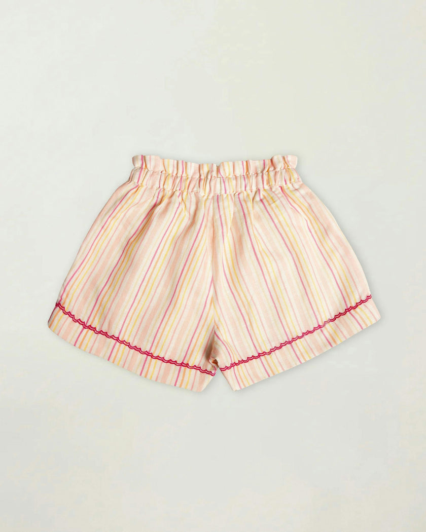 Roman Short - Pink Strips print