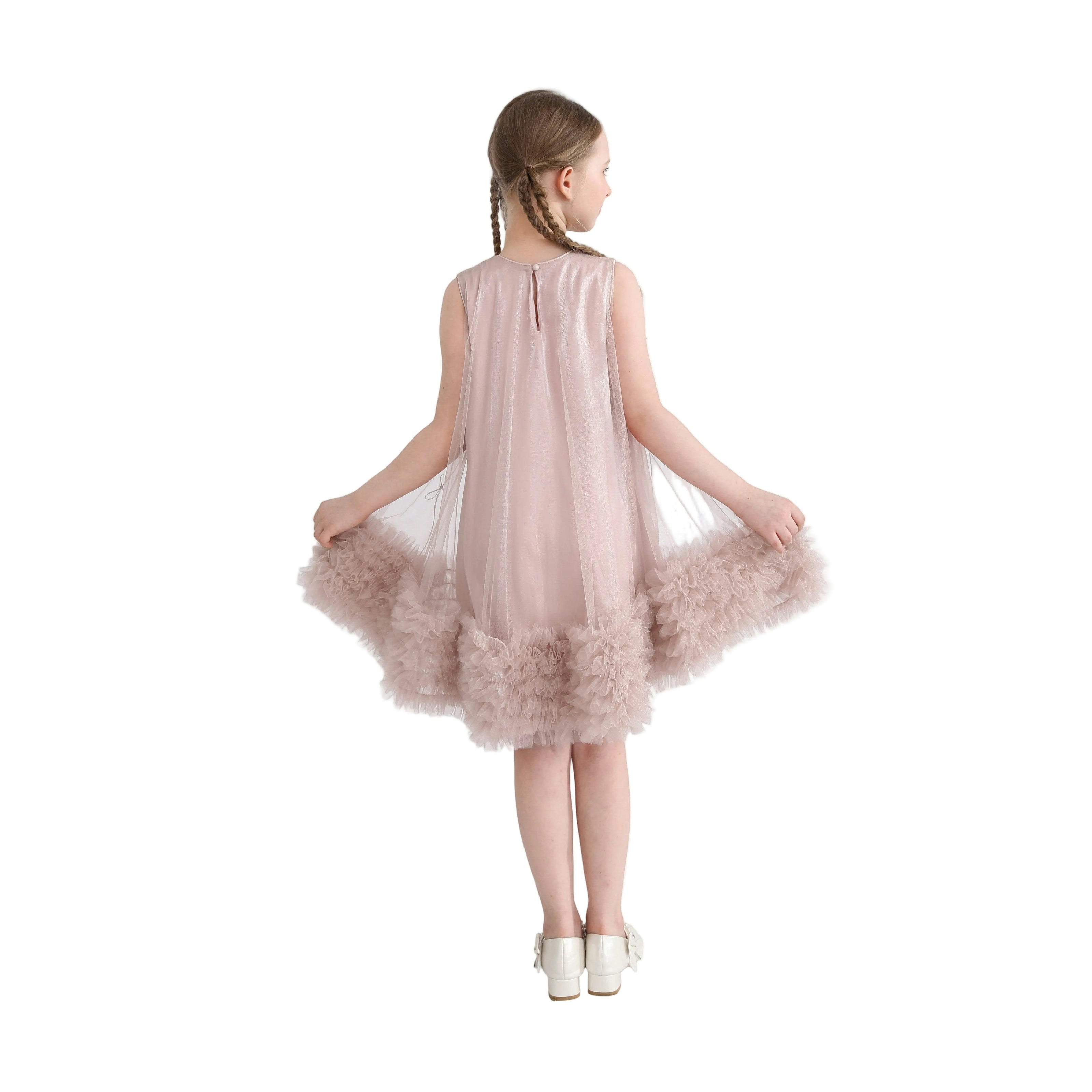Pink Evangeline Sequin Tulle Dress