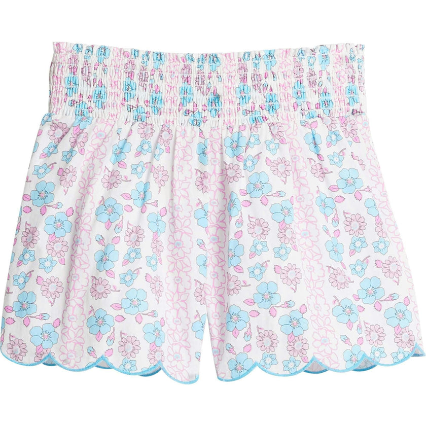 Shirred Scallop Shorts