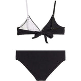Fleur Crinkle Bikini Swimsuit - Black and White