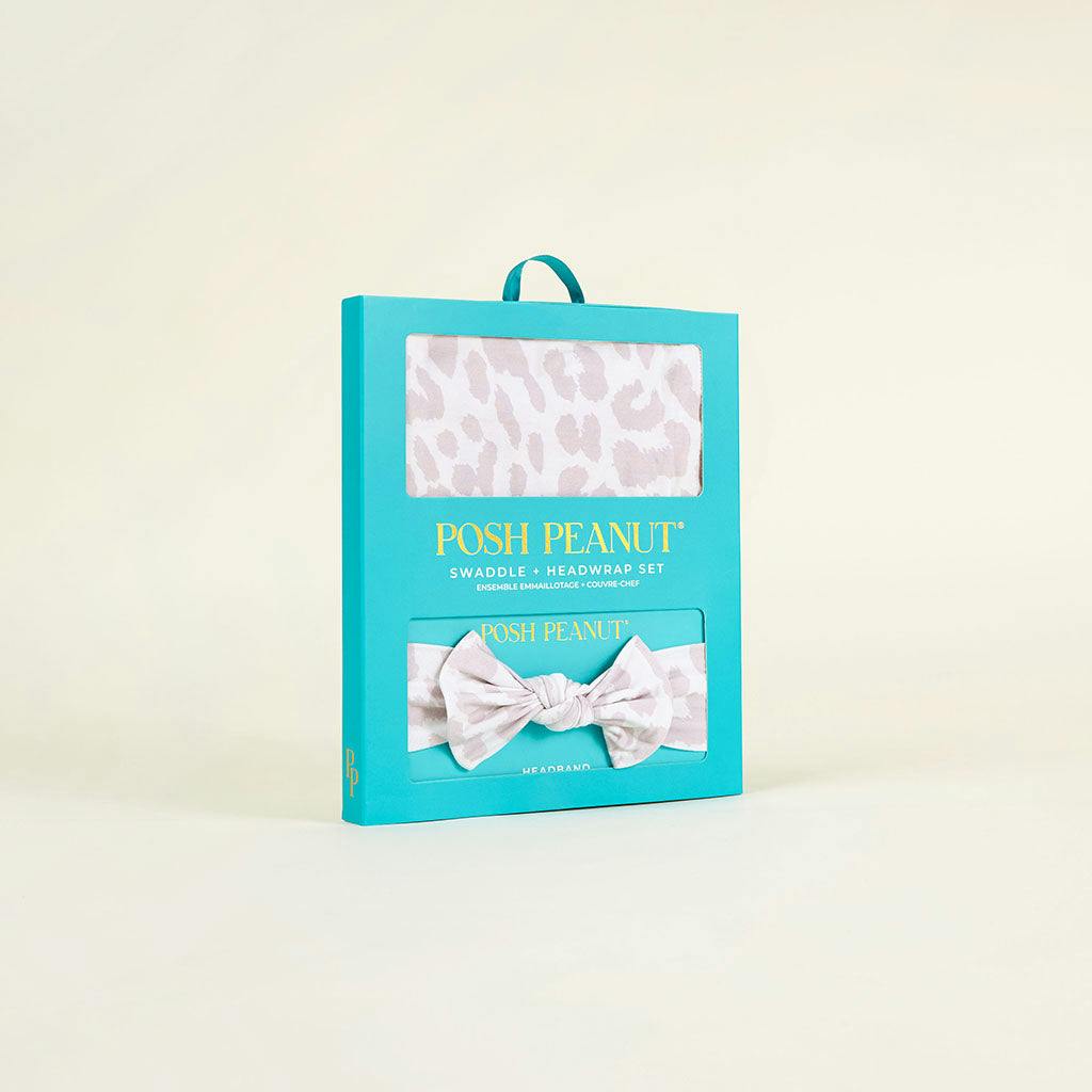 Laurel Leopard Swaddle Headband Set