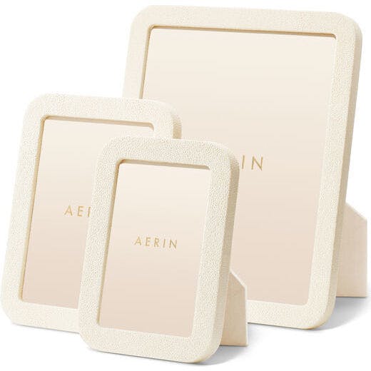 Modern Shagreen Frame, Cream