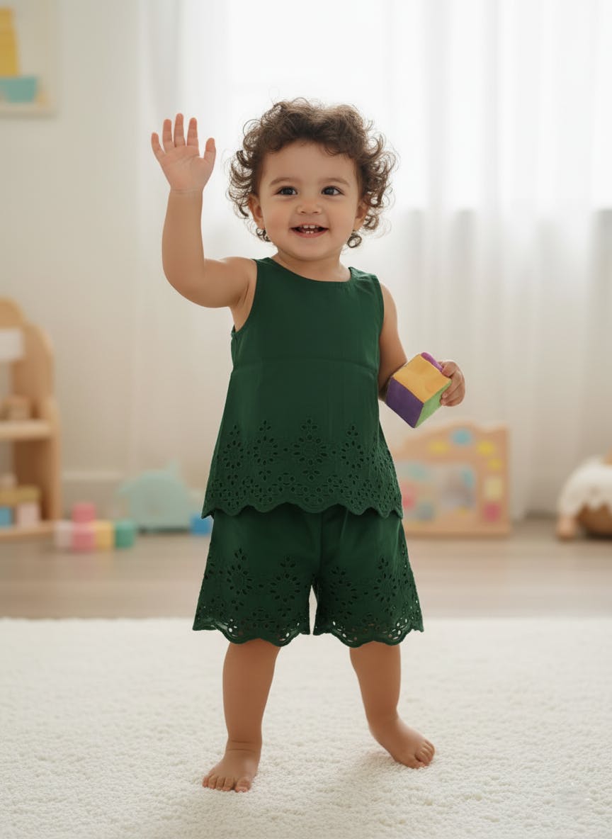 June Shorts and Top Set Forest Green