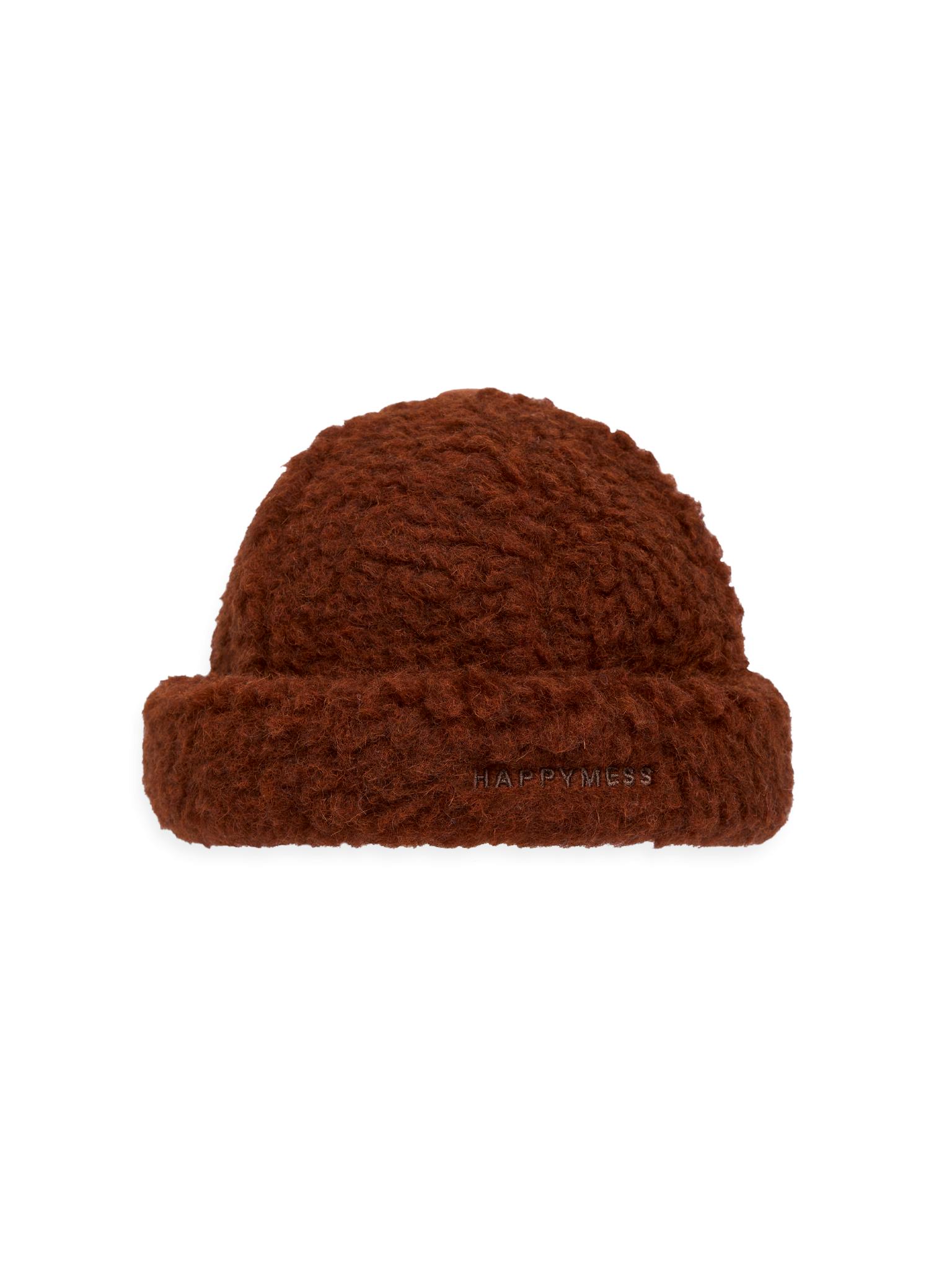 merino wool hat - clay