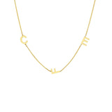 Block Initials Station Necklace