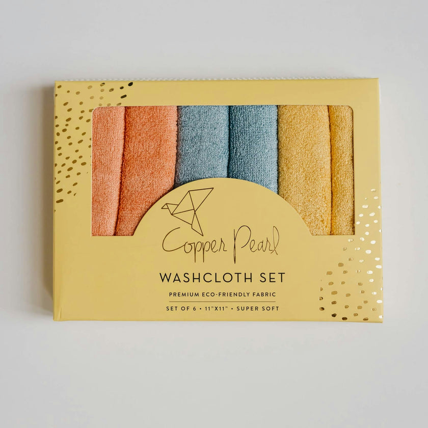 6 Ultra Soft Washcloths - Piper