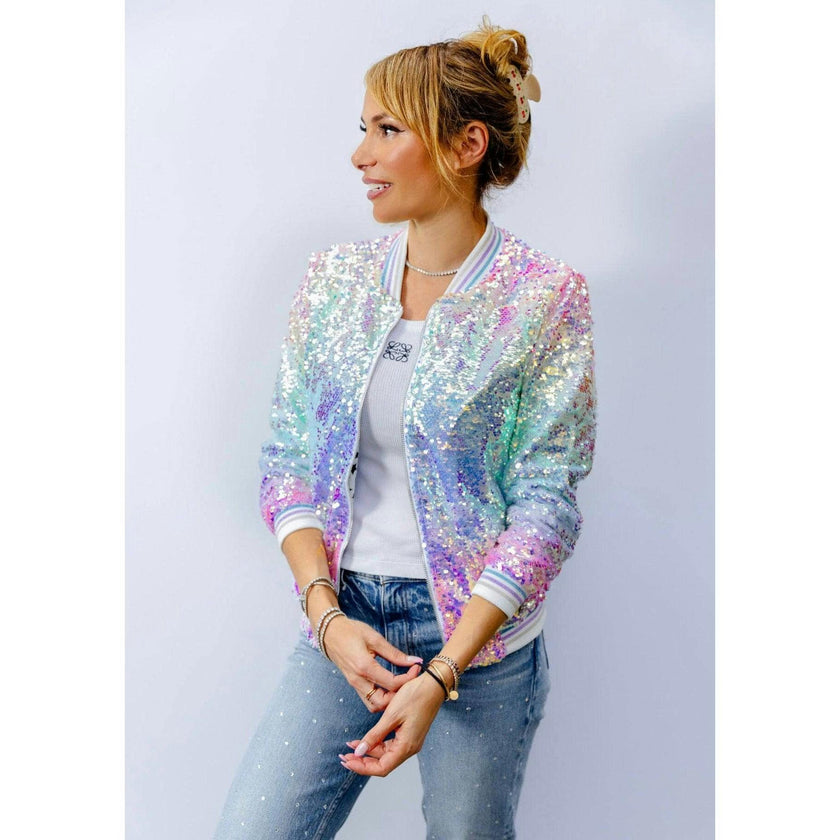 Women's Icy Ombre Sequin Jacket