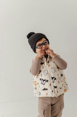 Knit Pom Hat in Charcoal