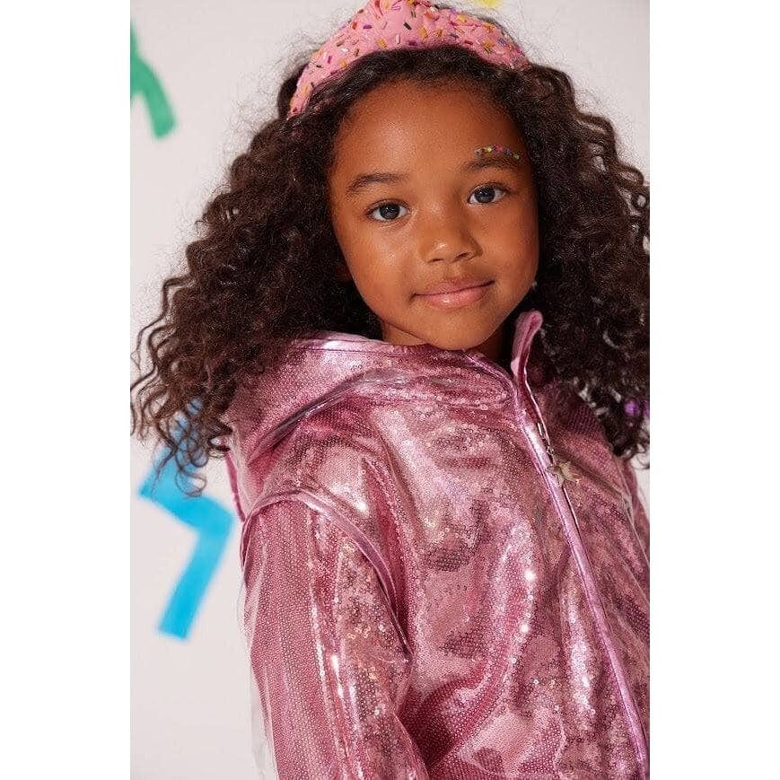 Rose Sequin Rain Jacket