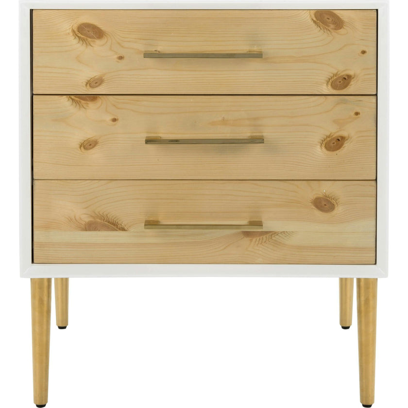 Vanda 3-Drawer Beetlewood Side Table