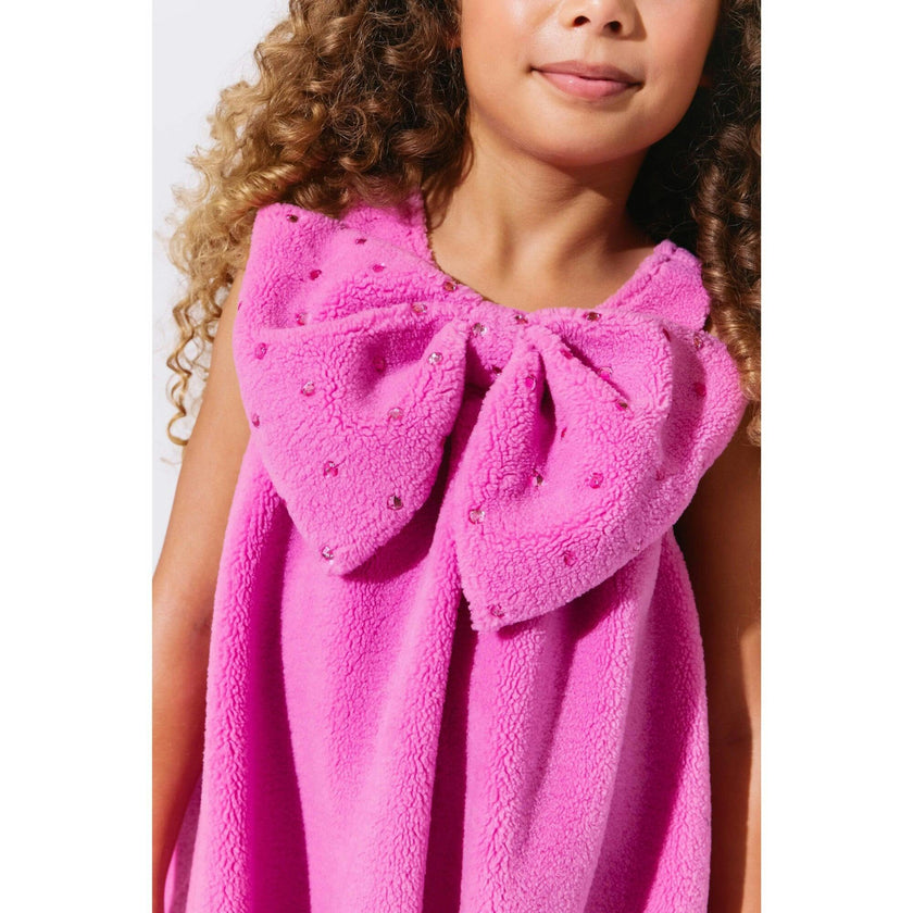 Big Bow Teddy Fleece Dress