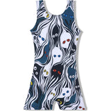 Spooky Eyes Playsuit, Black