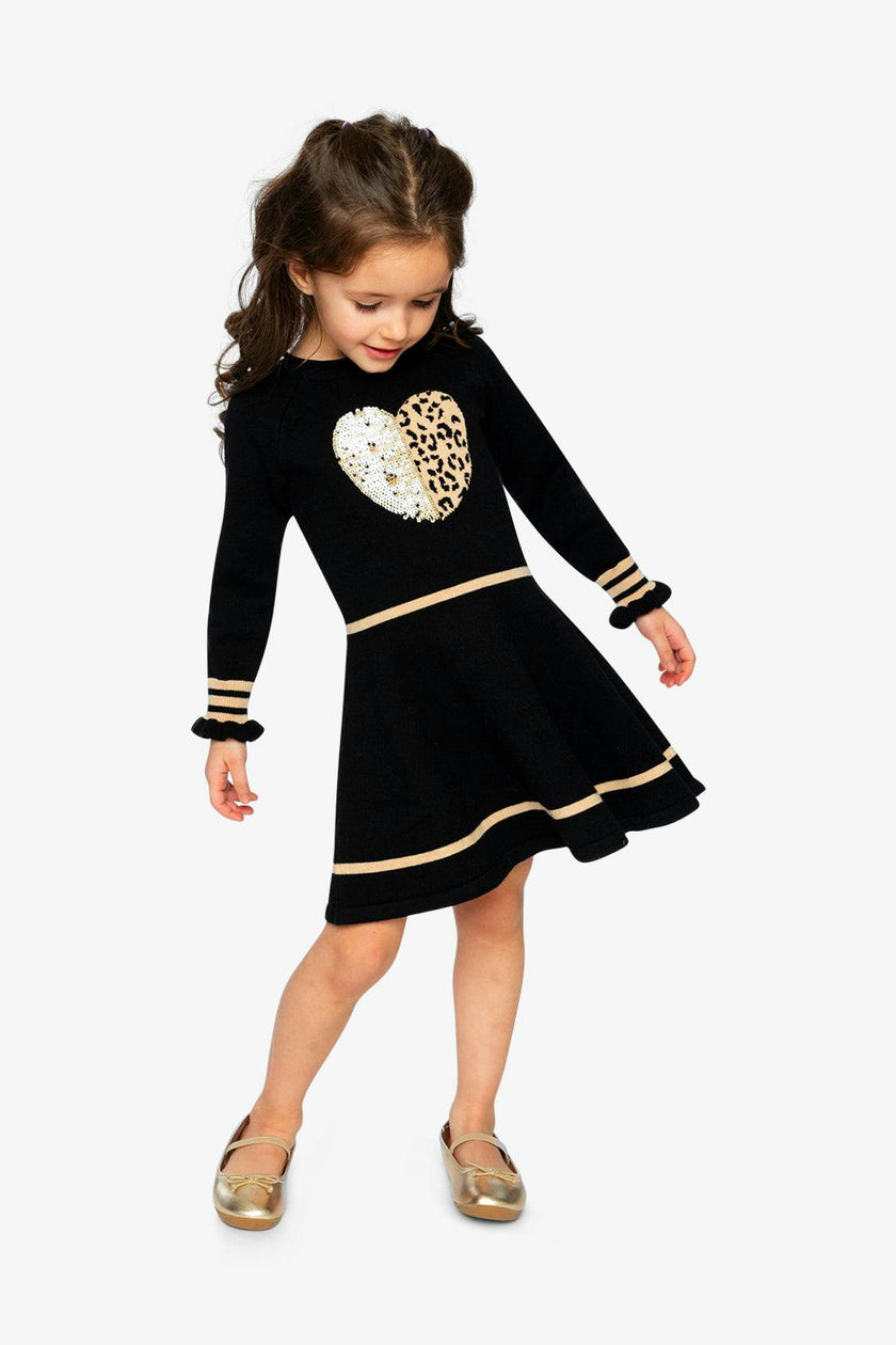 Knit Dress Black And Beige