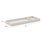 Universal Wide Removable Changing Tray in White Driftwood