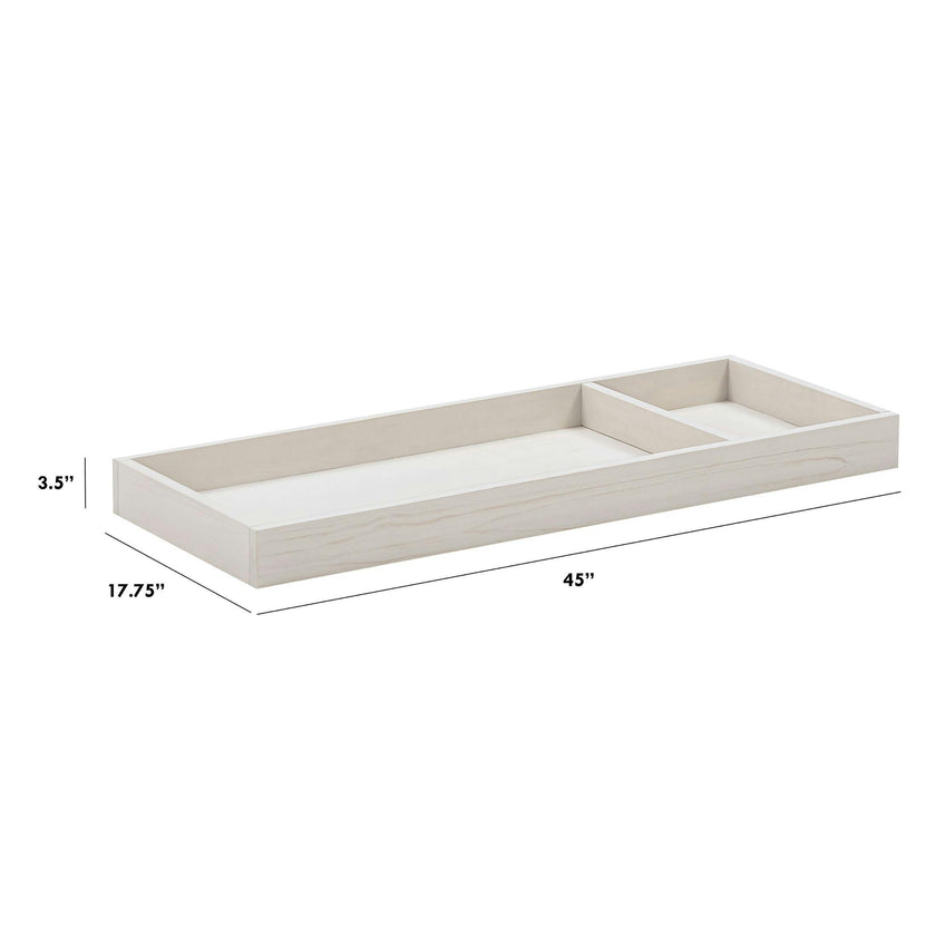 Universal Wide Removable Changing Tray in White Driftwood