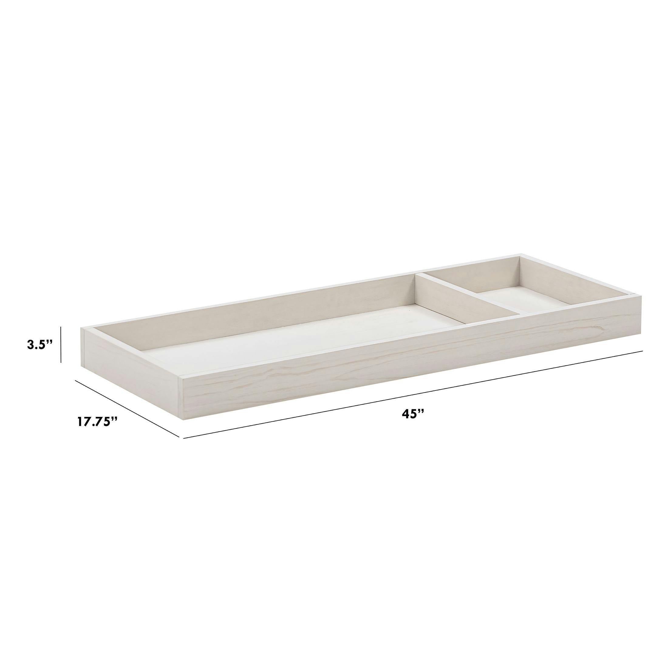 Universal Wide Removable Changing Tray in White Driftwood