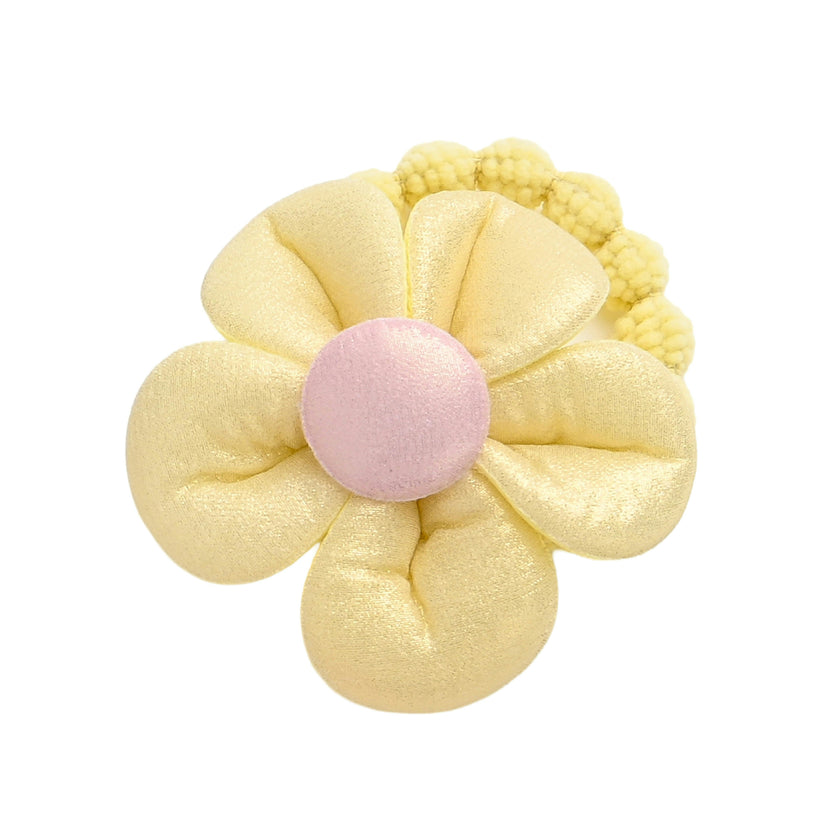 Plush Flower Hair Tie Set