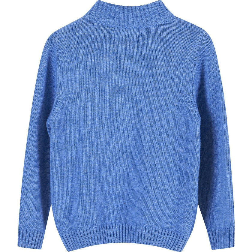 Calum Half-Zip Sweater in Sky Blue