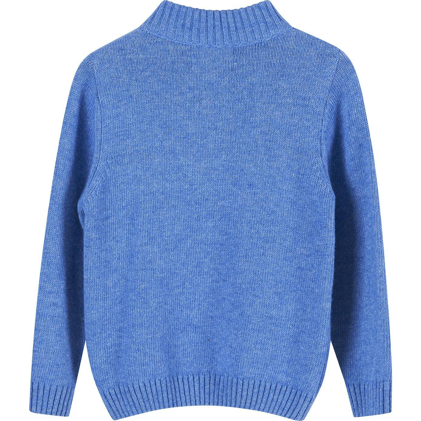 Calum Half-Zip Sweater in Sky Blue