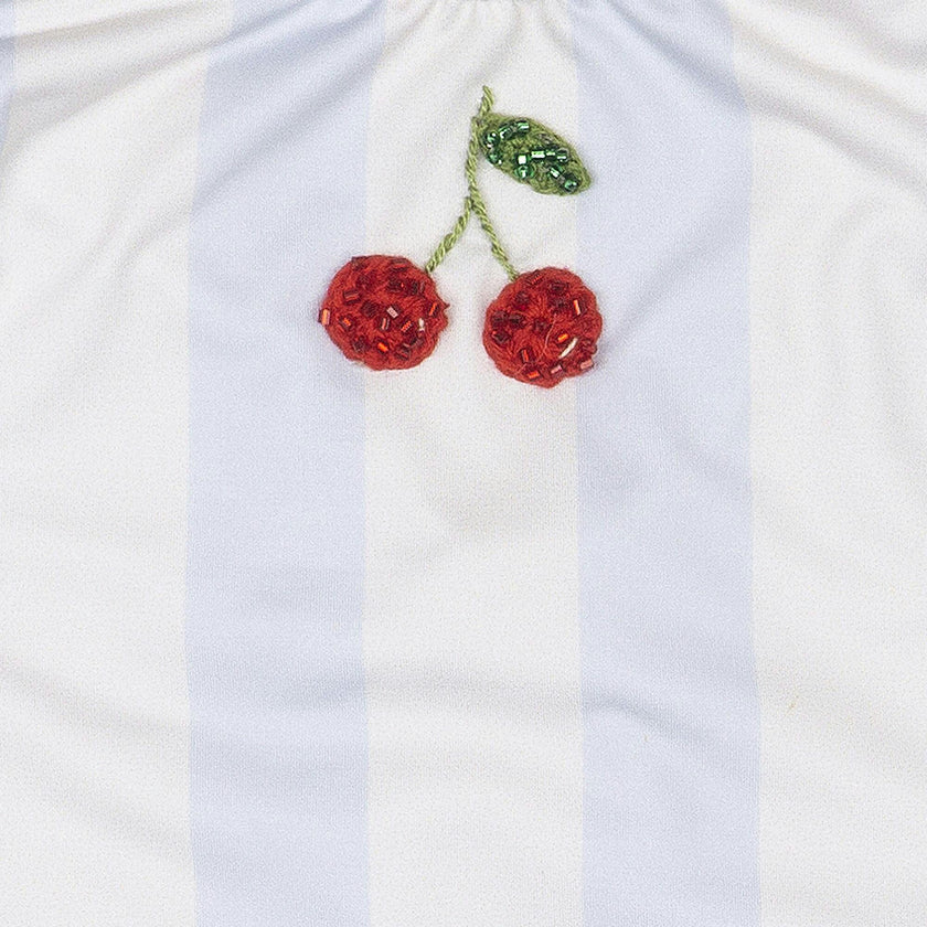 Cherry Swimsuit in Blue Striple