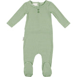 Button Striped Footie