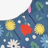 Kids long sleeve perfect pocket dress in rainbow garden party