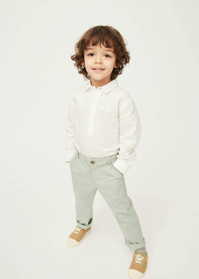 Grey Green Lightweight Chino Trousers