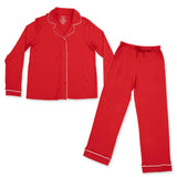 Ribbon Red - Adult Long Sleeve Coat Style and Pant with Pockets