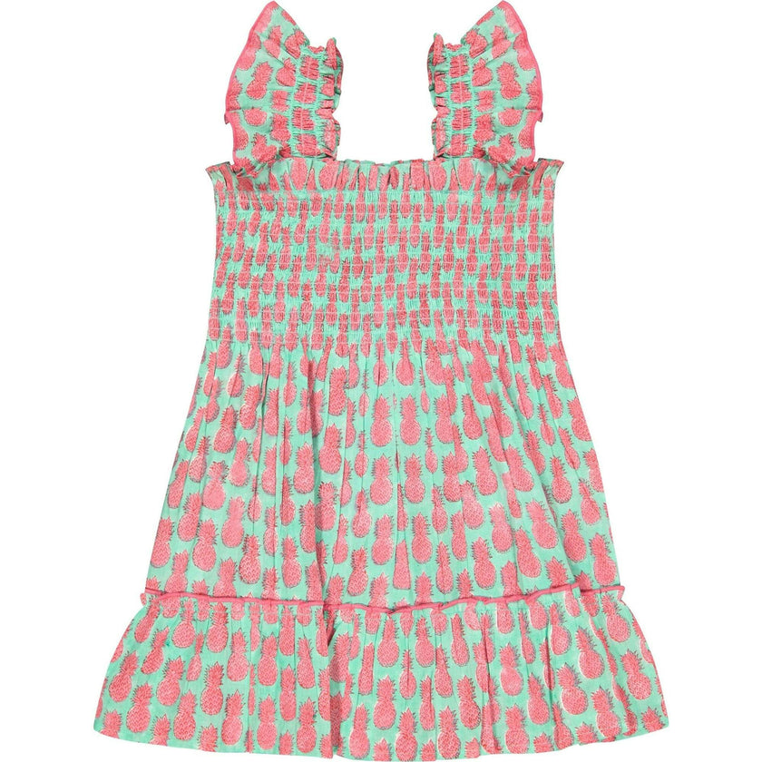Mini Paloma Girl's Dress Pineapple Crush Pink, Green