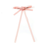 Halo Luxe Darla Rose Satin  Bow Hair Clip - Light Pink