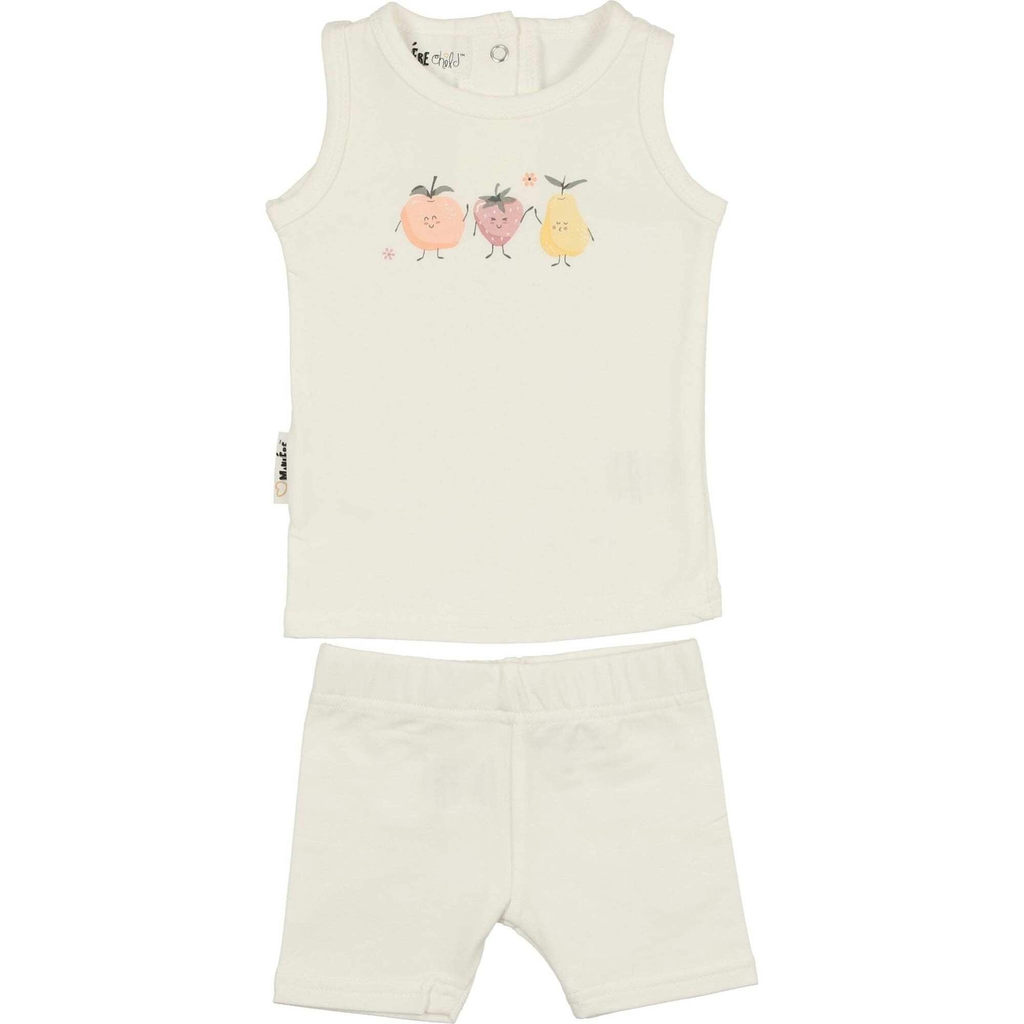 Fruity Friends Print 2-Piece Tank & Short Set