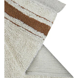 Gastro Classic Striped Tea Cloth-Inspired Washable Rug, Brown