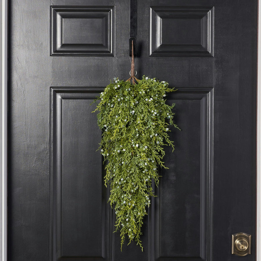 Seeding Winter Juniper Berry Greenery Classic Holiday Teardrop Swag - 3 Options Available