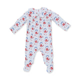 Beverly Cameo Stripe - Smocked Peter Pan Snap Footie