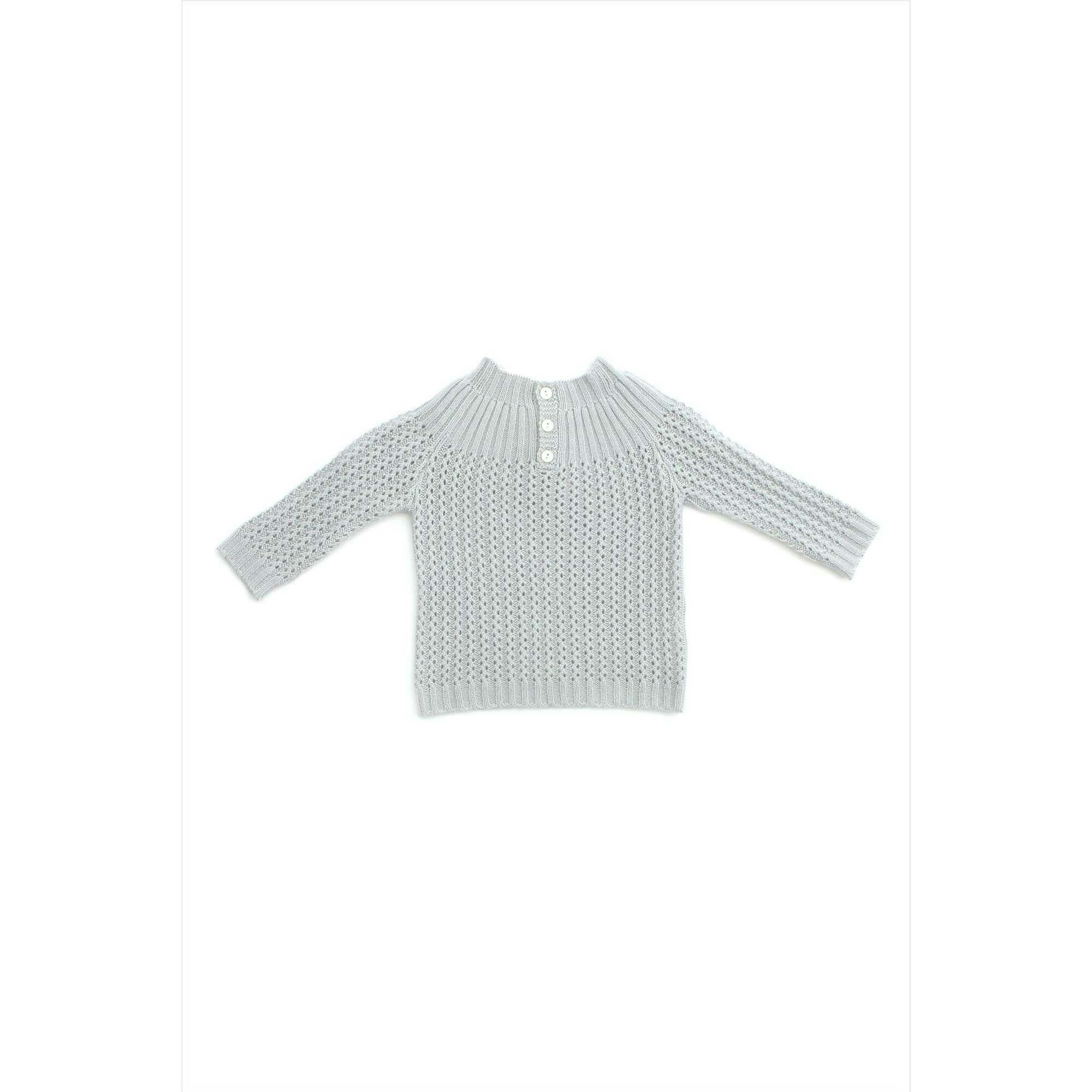 Cashmere Yoke Pullover Sweater Dove Gray