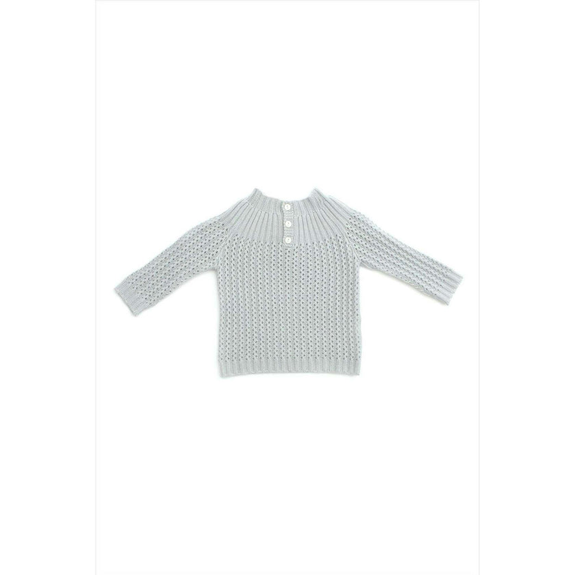 Cashmere Yoke Pullover Sweater Dove Gray
