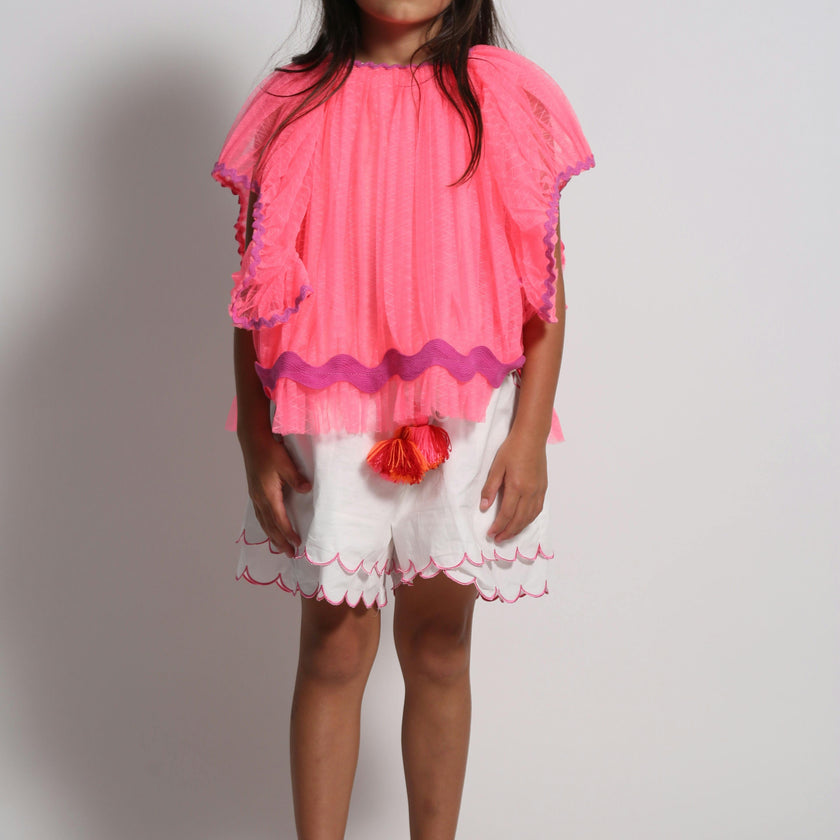 LAUREL SCALLOPED SUMMER SHORTS