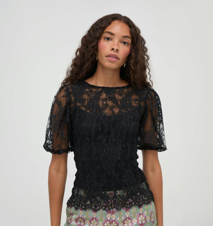 The Dalia Nap Top -  Black