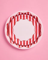 Candy Stripe Plates Set - 32 paper plates, 2 sizes