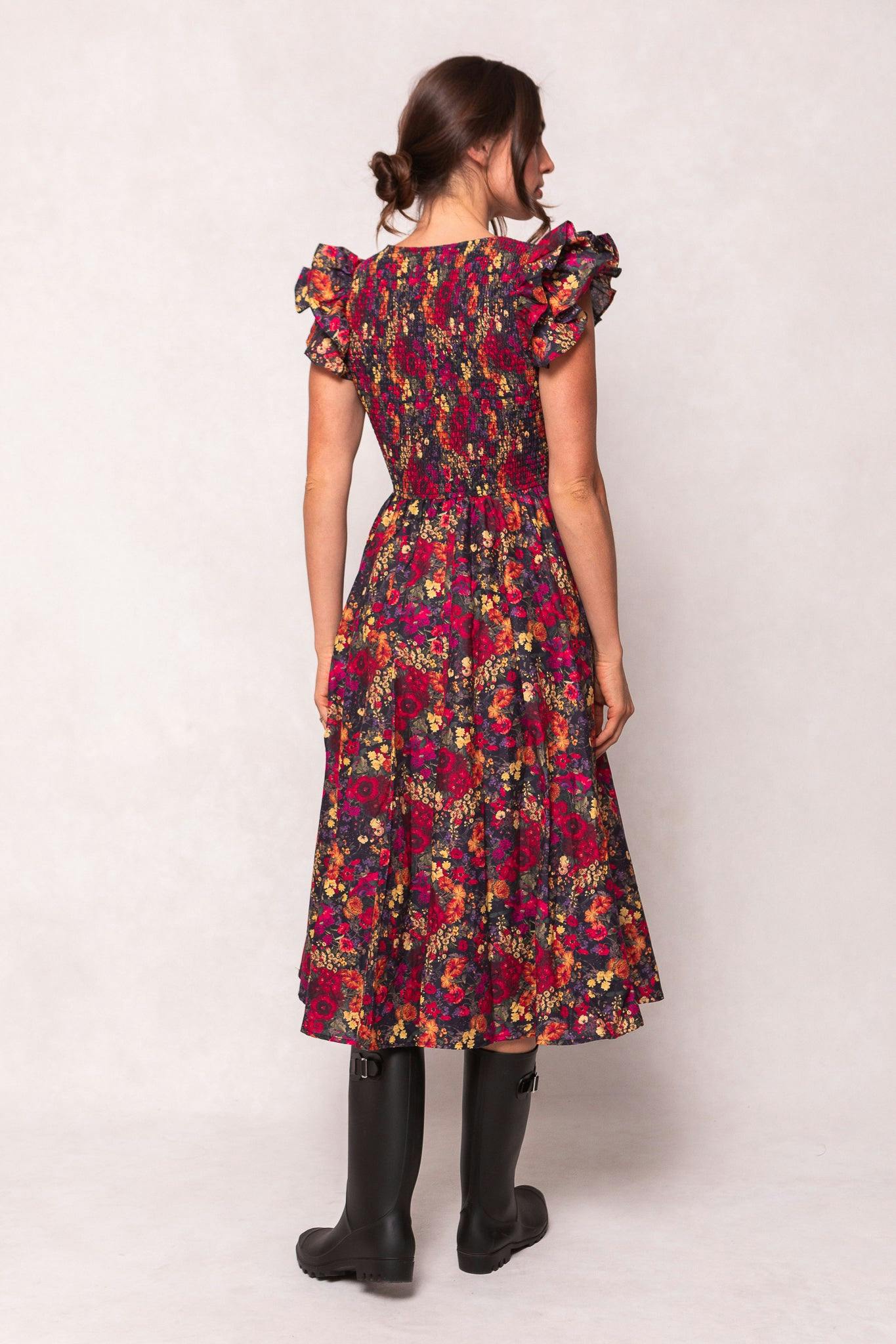 Hattie Dress in Night Garden