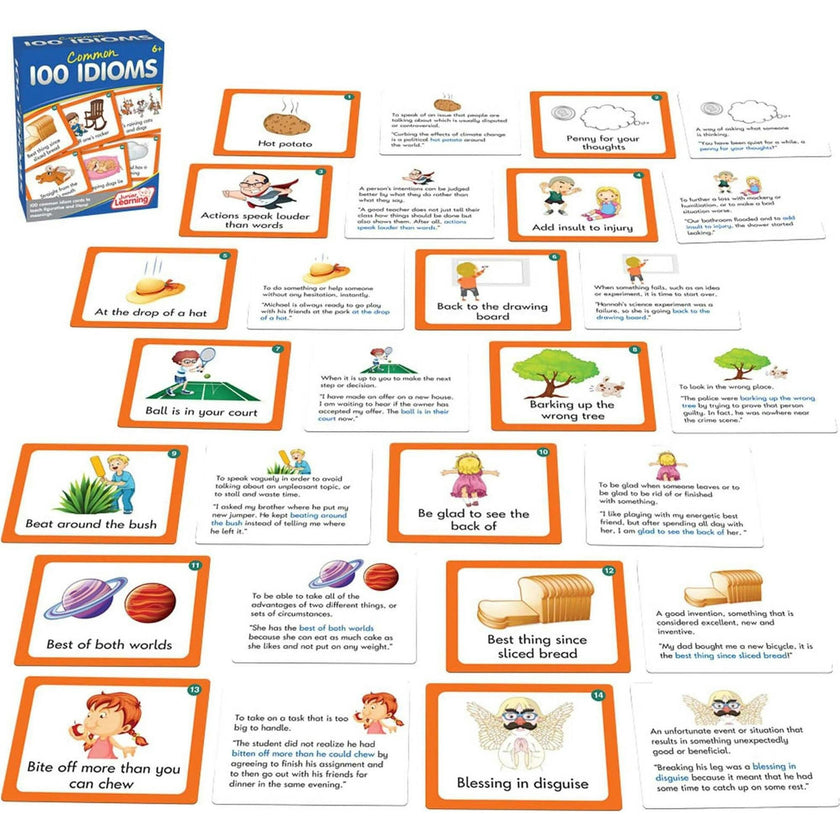 100 Common Idioms Educational Activity Cards