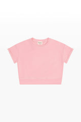 French Terry Rollup Sleeve Waistband Tee