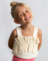Beige Ruffled Top